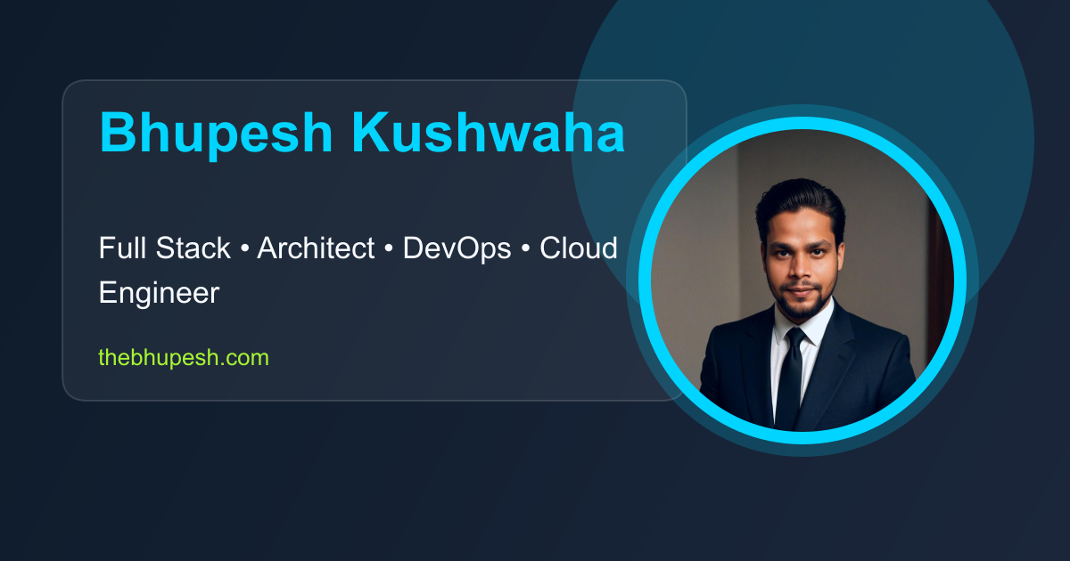 Bhupesh Kushwaha - Senior Engineering Specialist | Full Stack Developer